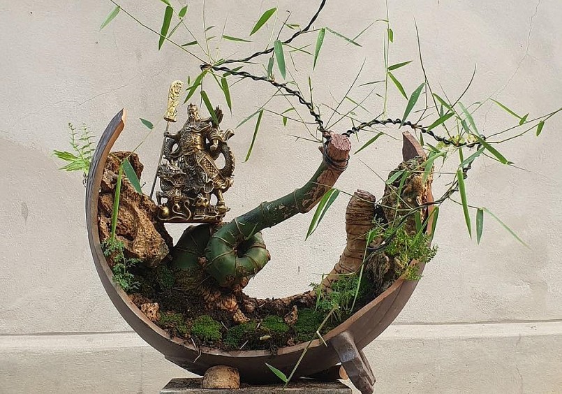 Một tác phẩm Bonsai tre tuyệt đẹp của anh Tùng.