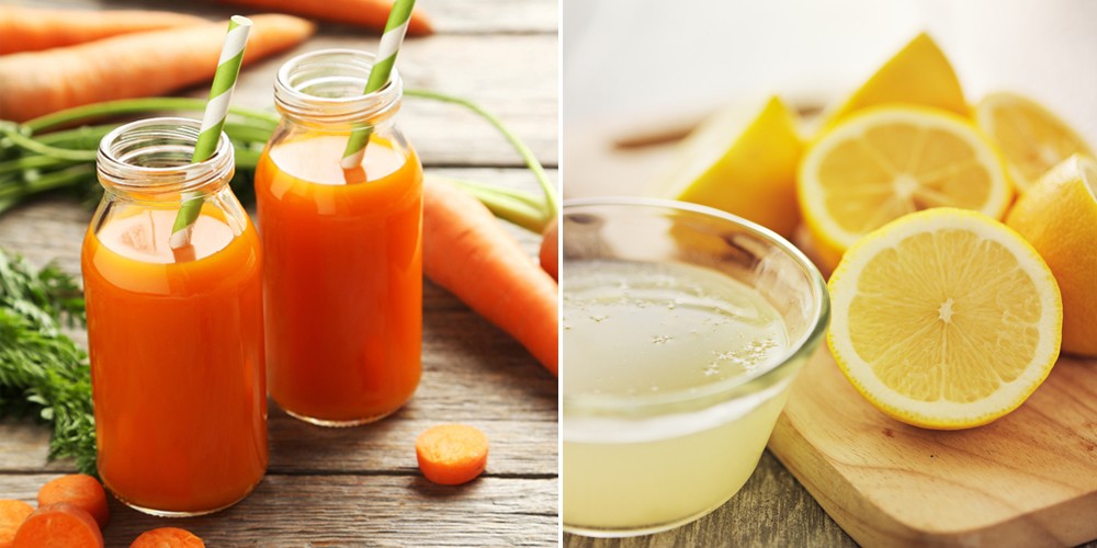 Mặt nạ cà rốt và chanh Mặt nạ cà rốt và chanh