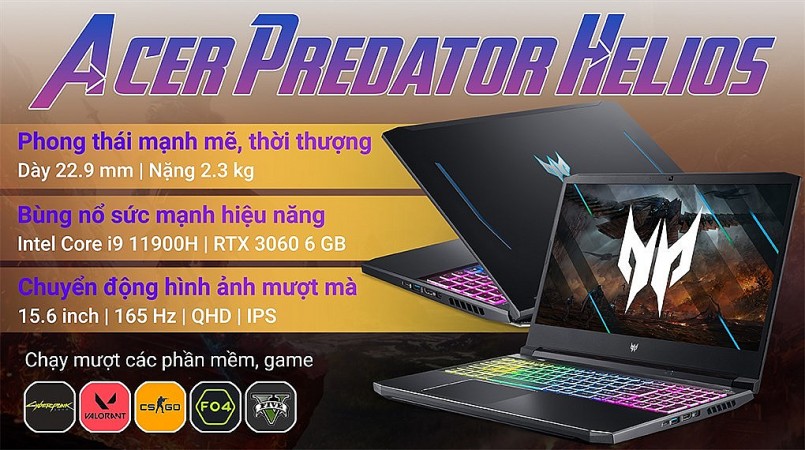 Acer Predator Helios - chiến game cực đỉnh, giá bán quá "ưng" Acer Predator Helios - chiến game cực đỉnh, giá bán quá "ưng"