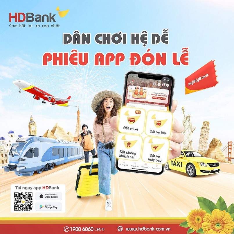 Rất nhiều ưu đãi hấp dẫn dành cho người dùng trên App HDBank vào dịp lễ, ngày đôi, cũng là chất xúc tác cho các giao dịch số gia tăng. Rất nhiều ưu đãi hấp dẫn dành cho người dùng trên App HDBank vào dịp lễ, ngày đôi, cũng là chất xúc tác cho các giao dịch số gia tăng.