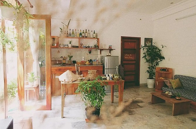 Một góc homestay gần khu vực làng gốm