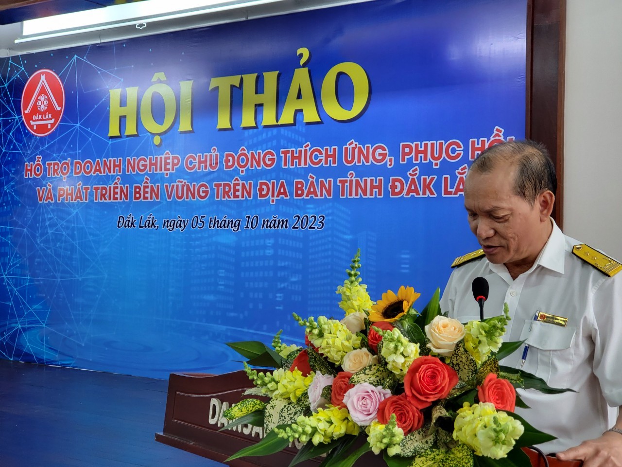 Đại diện Cục Thuế tỉnh chia sẻ kết quả hỗ trợ gia hạn thuế cho doanh nghiệp.