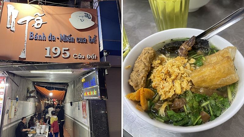 quán bánh đa cua bể ngõ 195 Cầu Đất của bà Thuỷ