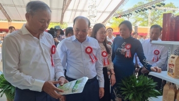 Nhiều sản phẩm OCOP quy tụ tại hội chợ lễ hội chùa Keo Thái Bình 2023