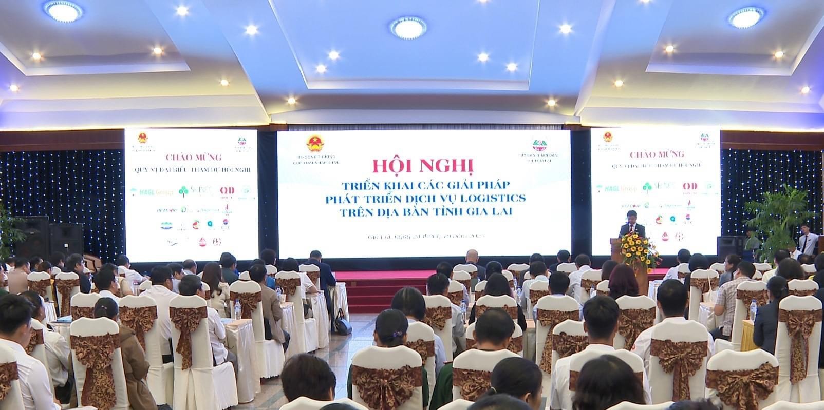 Quang cảnh hội nghị  triển khai các giải pháp phát triển dịch vụ logistisc tại Gia Lai.