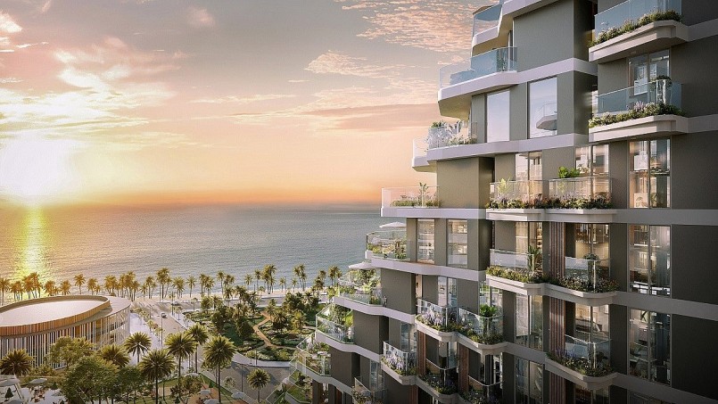 Được thiết kế giật cấp, các căn hộ có tầm nhìn ngắm trọn vẹn bình minh và hoàng hôn nơi đảo Ngọc.