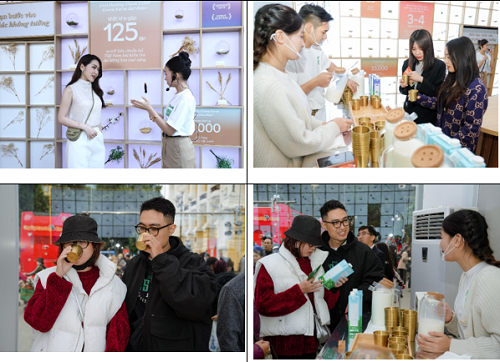 Vinamilk giới thiệu đến người dùng về nguồn nguyên liệu thuần khiết từ trang trại sinh thái và công nghệ kép hút chân giúp sữa Green Farm giữ được hương vị thơm béo tự nhiên, thoảng chút cỏ hoa và hậu vị ngọt ngào. Ảnh: Vi Nam Vinamilk giới thiệu đến người dùng về nguồn nguyên liệu thuần khiết từ trang trại sinh thái và công nghệ kép hút chân giúp sữa Green Farm giữ được hương vị thơm béo tự nhiên, thoảng chút cỏ hoa và hậu vị ngọt ngào. Ảnh: Vi Nam