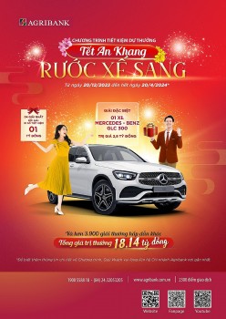 Agribank dành hơn 18 tỷ đồng tặng khách hàng tham gia chương trình Tiết kiệm dự thưởng “Tết An Khang- Rước Xế Sang”