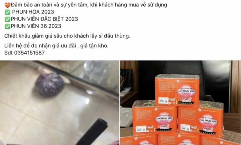 Nhiều bài đăng bán pháo hoa trên mạng xã hội.