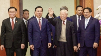 Tổng Bí thư Nguyễn Phú Trọng chúc Tết lãnh đạo, nguyên lãnh đạo Đảng, Nhà nước