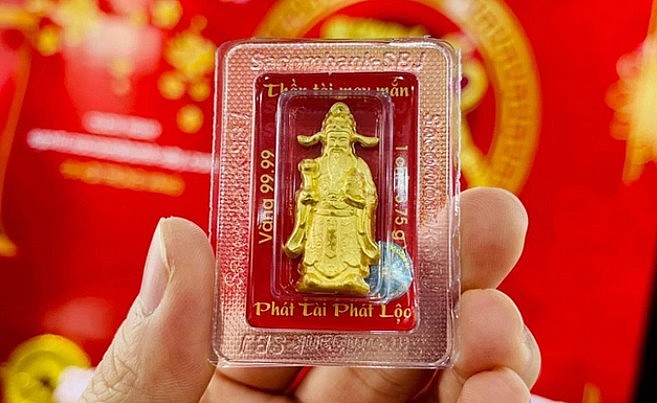 Giá vàng miếng giảm sau khi mở cửa ngày vía Thần Tài. 