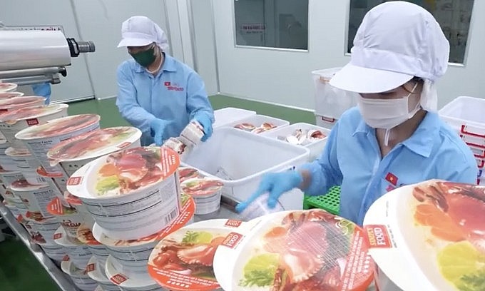 Dây truyền sản xuất phở của Bình Tây Food. (Ảnh: Bình Tây Food).