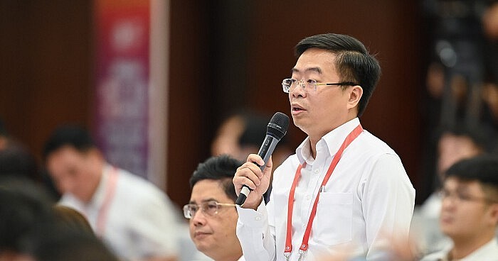 Ông Lê Tiến Trường, Chủ tịch HĐQT Tập đoàn Dệt may Việt Nam. (Ảnh: Cổng TTĐT Quốc hội).