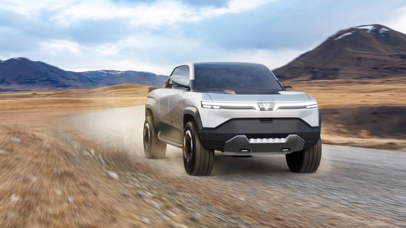 Phần cản trước trên VF Wild cũng được thiết kế hầm hố, đậm chất việt dã. 