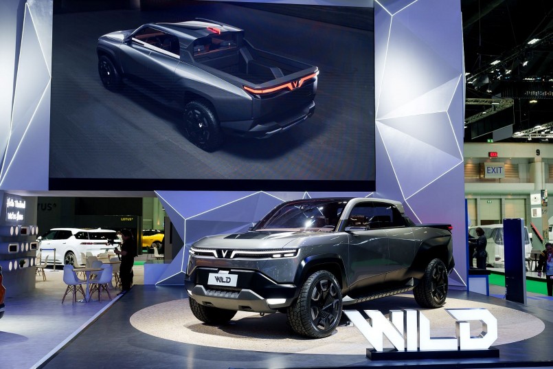Ảnh 2: Mẫu bán tải điện VF Wild được dự báo sẽ là tâm điểm của BIMS 2024. Ảnh 2: Mẫu bán tải điện VF Wild được dự báo sẽ là tâm điểm của BIMS 2024.