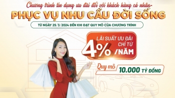 Ưu đãi khách hàng vay vốn phục vụ nhu cầu đời sống với lãi suất cho vay ngắn hạn chỉ từ 4,0%/năm