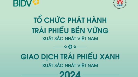 BIDV được vinh danh trong lĩnh vực tài chính bền vững