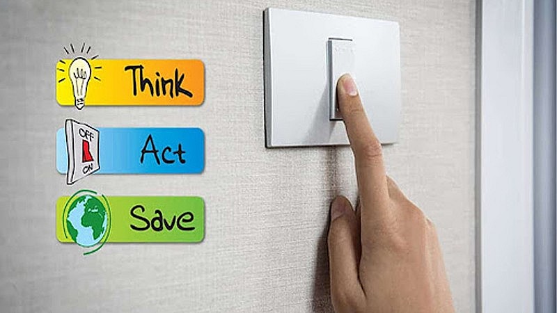 Hành động để tiết kiệm điện.