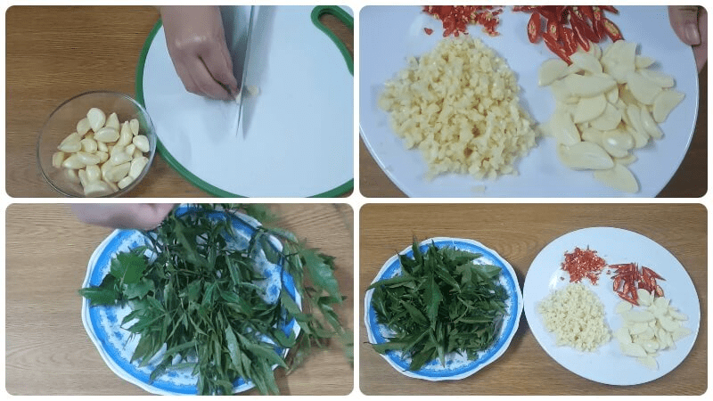 Sơ chế các nguyên liệu khác