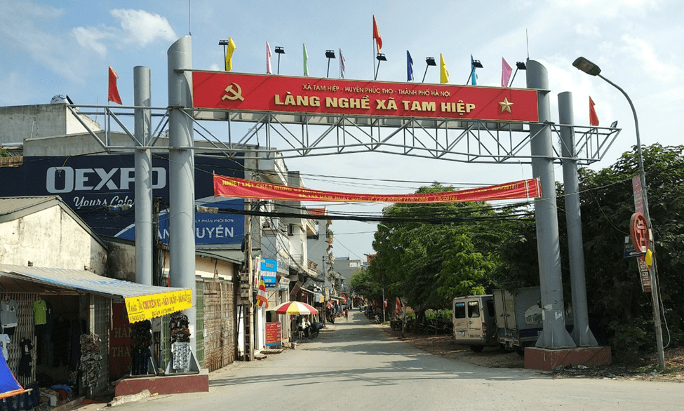 Đường đi vào làng Hoà Thôn, xã Tam Hiệp - Phúc Thọ