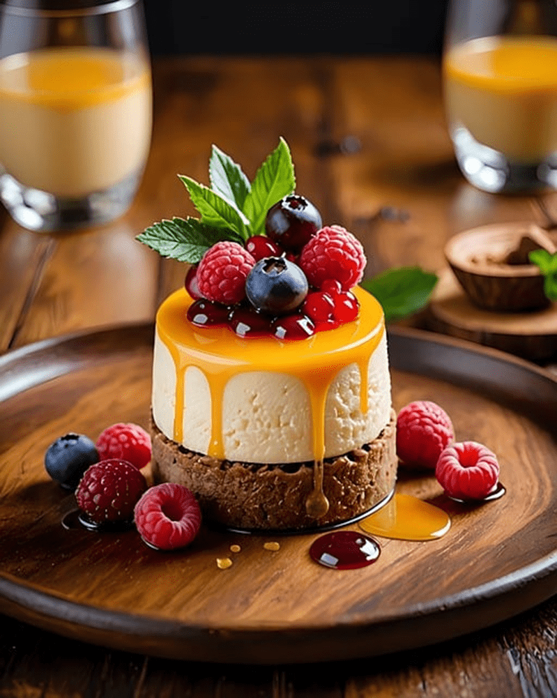 Quả việt quất kết hợp với bánh