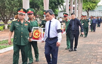 Gia Lai: Truy điệu và an táng 21 hài cốt liệt sĩ hy sinh ở Campuchia