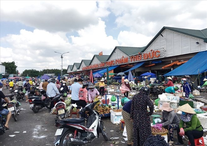 Chợ đầu mối Thủ Đức (diện tích 20 ha), chuyên ngành hàng trái cây, rau củ, hoa, hiện chợ cũng đang bảo hòa.