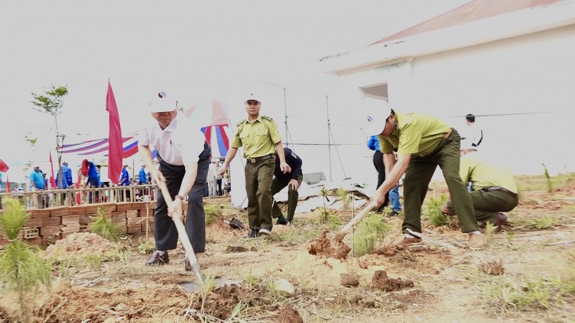 Hàng trăm nghìn cây xanh được huyện Tu Mơ Rông trồng vào dịp Tết trồng cây