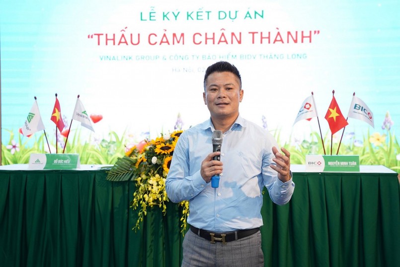 Lễ ký kết dự án “Thấu cảm Chân thành” giữa Vinalink Group và Bảo hiểm BIDV Thăng Long