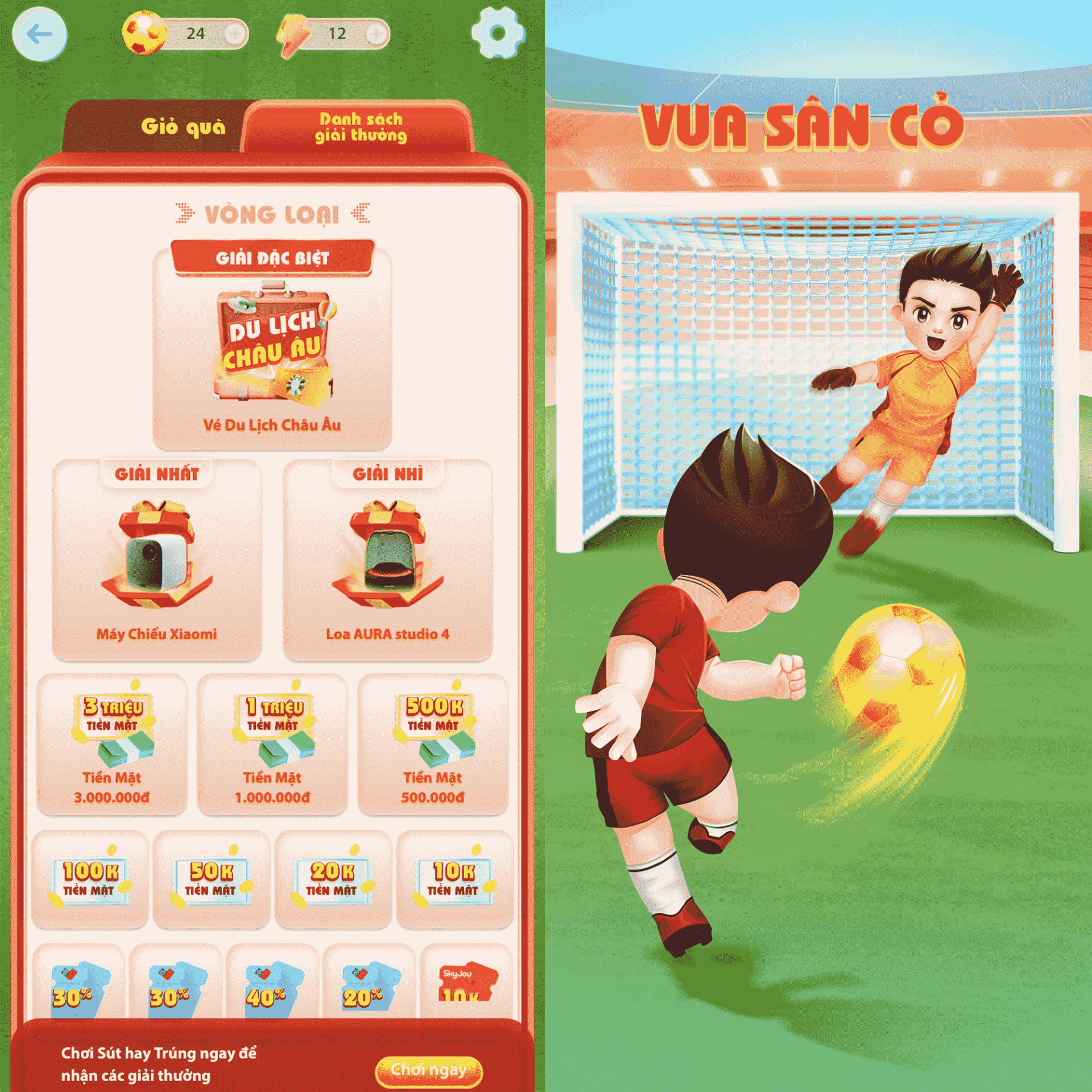 Hóa thân “Vua sân cỏ”, ghi bàn giải thưởng hấp dẫn