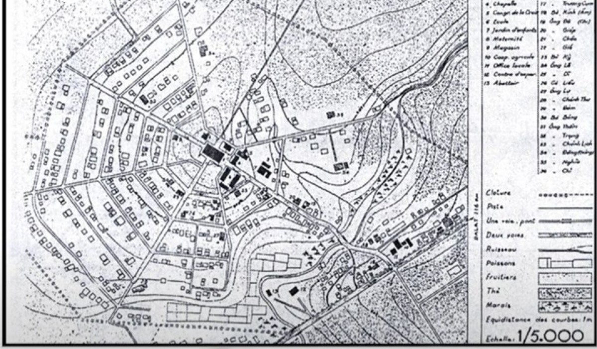 Bản đồ quy quy đầu tiên của làng Tân Hà.