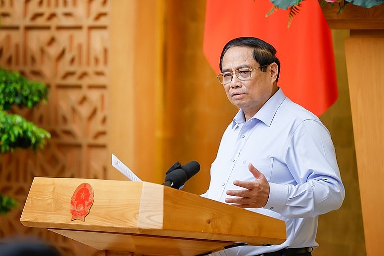 Thủ tướng Phạm Minh Chính nhấn mạnh 5 yêu cầu với quá trình xây dựng các dự án luật, từ đó tháo gỡ khó khăn, vướng mắc về pháp lý, huy động và sử dụng hiệu quả nhất mọi nguồn lực để thúc đẩy tăng trưởng, phát triển nhanh, bền vững, góp phần thực hiện mục tiêu Đại hội Đảng lần thứ XIII đã đề ra - Ảnh: VGP/Nhật Bắc Thủ tướng Phạm Minh Chính nhấn mạnh 5 yêu cầu với quá trình xây dựng các dự án luật, từ đó tháo gỡ khó khăn, vướng mắc về pháp lý, huy động và sử dụng hiệu quả nhất mọi nguồn lực để thúc đẩy tăng trưởng, phát triển nhanh, bền vững, góp phần thực hiện mục tiêu Đại hội Đảng lần thứ XIII đã đề ra - Ảnh: VGP/Nhật Bắc