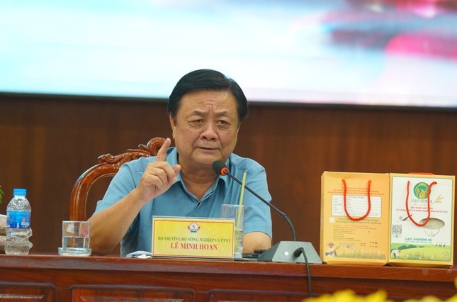 Bộ trưởng Bộ NN&PTNT Lê Minh Hoan phát biểu tại hội nghị. Ảnh: Hòa Hội.