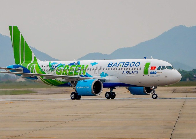 Máy bay Bamboo AIrways tại Nội Bài. Ảnh: Ngọc Thành Máy bay Bamboo AIrways tại Nội Bài. Ảnh: Ngọc Thành