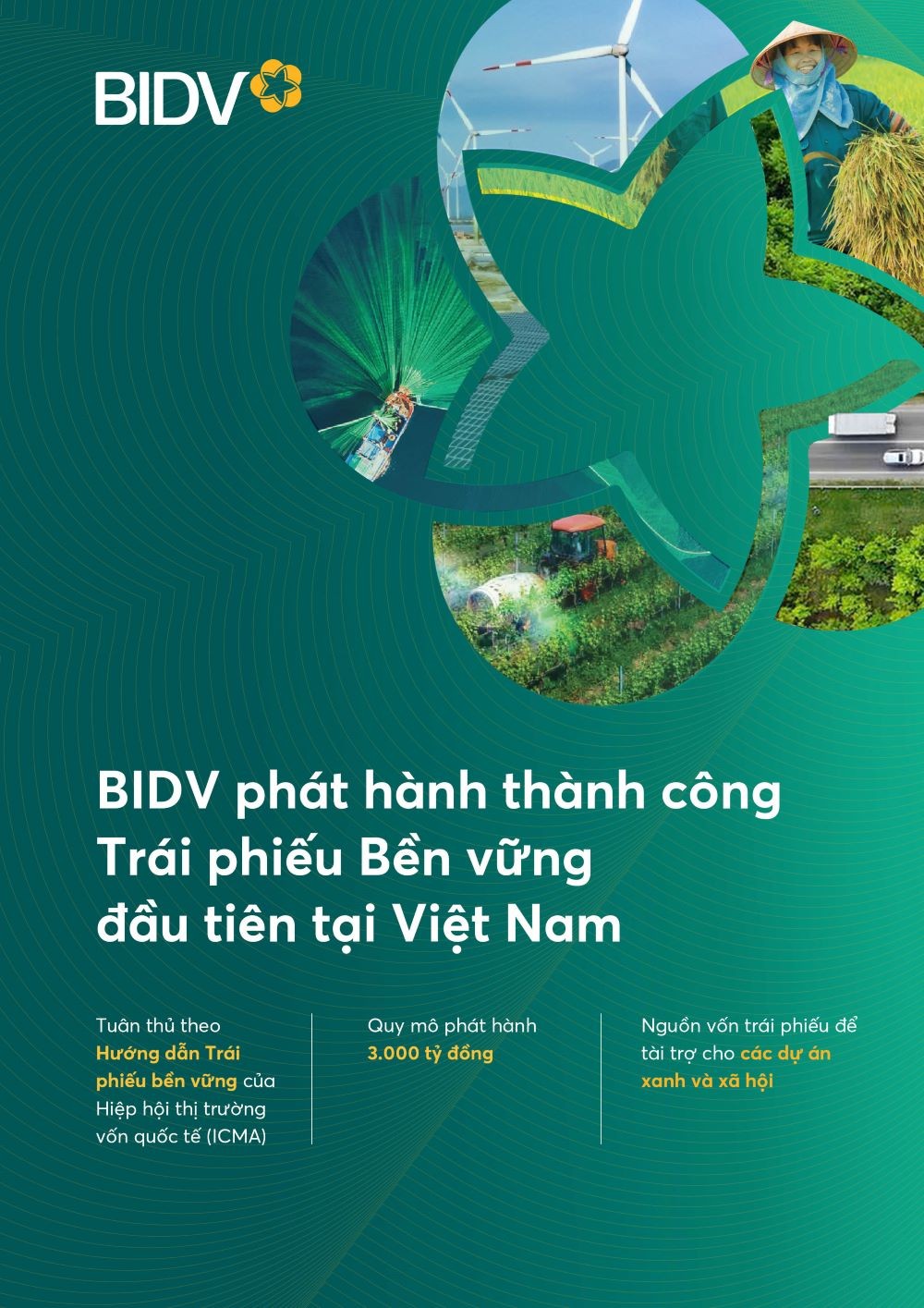 BIDV là ngân hàng thương mại dẫn đầu thị trường về tài trợ các dự án xanh
