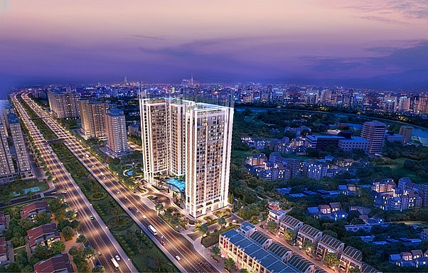 Nằm trên trục đường Nguyễn Hữu Thọ, Essensia Sky là tháp đôi căn hộ đầu tiên trong quần thể dự án xanh - sức khoẻ Essensia Nam Sài Gòn Nằm trên trục đường Nguyễn Hữu Thọ, Essensia Sky là tháp đôi căn hộ đầu tiên trong quần thể dự án xanh - sức khoẻ Essensia Nam Sài Gòn