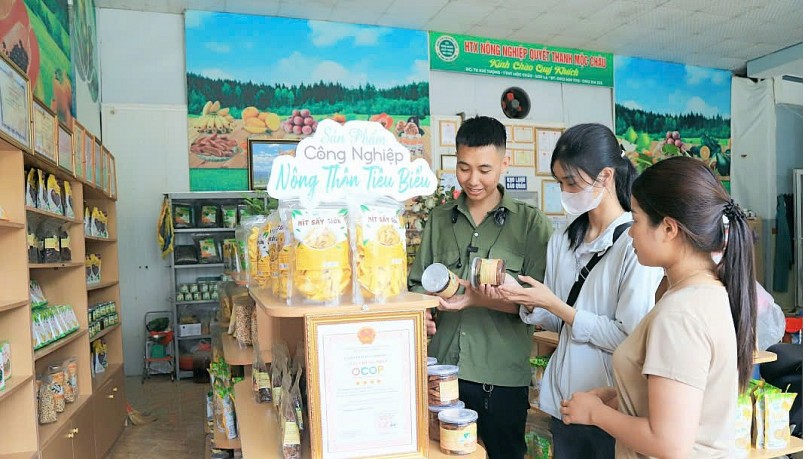 Các sản phẩm quả sấy khô của HTX Nông nghiệp Quyết Thanh được người tiêu dùng lựa chọn.