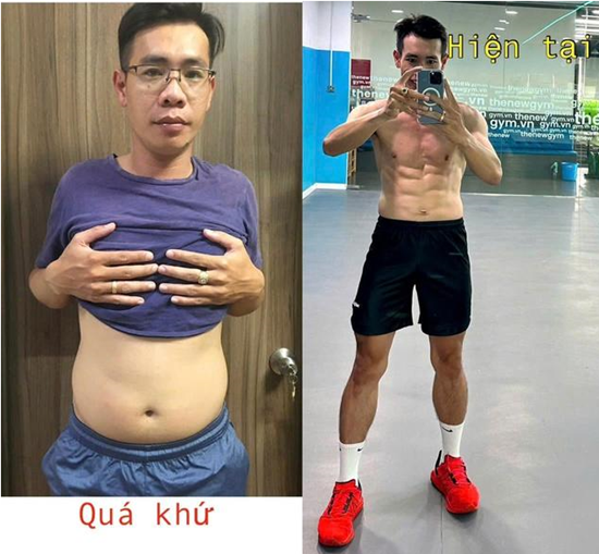 Anh Nguyễn Trung Kiên trước và sau khi thay đổi (thí sinh cung cấp) Anh Nguyễn Trung Kiên trước và sau khi thay đổi (thí sinh cung cấp)