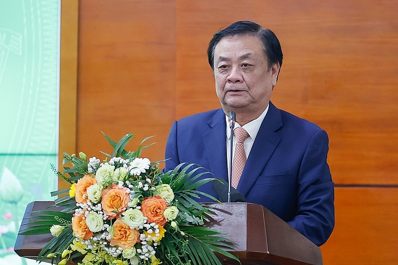 Bộ trưởng Bộ Nông nghiệp và Phát triển nông thôn Lê Minh Hoan phát biểu 