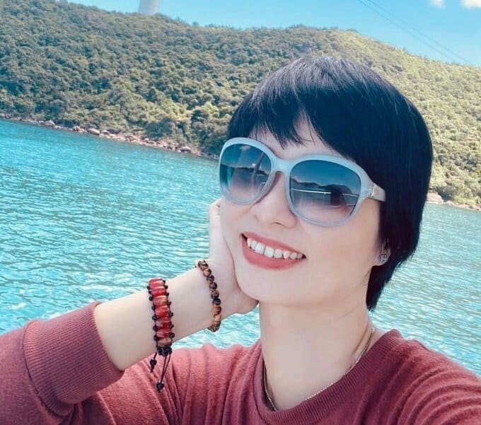 Chị Cầm trong chuyến du lịch Phú Quốc năm ngoái Chị Cầm trong chuyến du lịch Phú Quốc năm ngoái