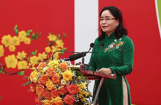 Thứ trưởng Trịnh Thị Thủy phát biểu tại lễ khai mạc Ngày hội Thứ trưởng Trịnh Thị Thủy phát biểu tại lễ khai mạc Ngày hội