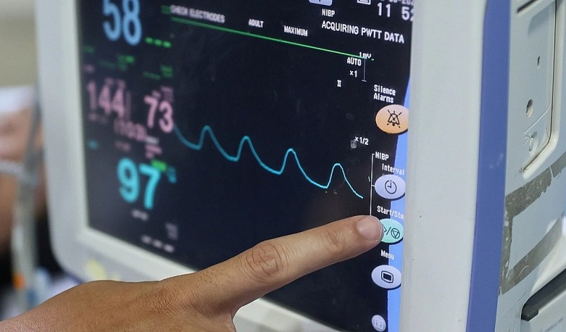 Bệnh nhân điều trị tại Bệnh viện Quân y 175. Ảnh: Quỳnh Trần