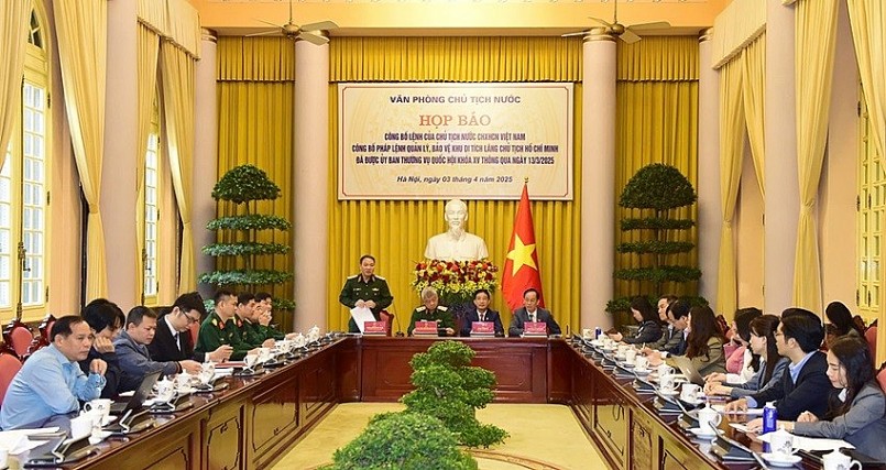 Văn phòng Chủ tịch nước họp báo công bố Pháp lệnh Quản lý, bảo vệ khu di tích lăng Chủ tịch Hồ Chí Minh