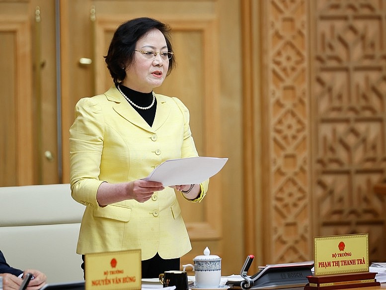 Bộ trưởng Bộ Nội vụ Phạm Thị Thanh Trà phát biểu tại phiên họp - Ảnh: VGP/Nhật Bắc Bộ trưởng Bộ Nội vụ Phạm Thị Thanh Trà phát biểu tại phiên họp - Ảnh: VGP/Nhật Bắc