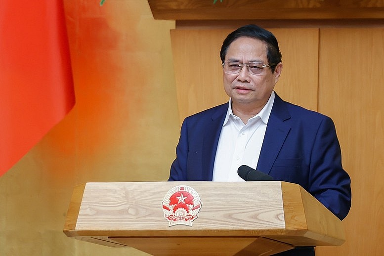 Phát biểu kết luận phiên họp Chính phủ thường kỳ tháng 3 và Hội nghị Chính phủ với các địa phương, Thủ tướng Phạm Minh Chính nhấn mạnh, càng khó khăn, thách thức, áp lực thì càng nỗ lực, càng phấn đấu vươn lên mạnh mẽ, thể hiện bản lĩnh, giá trị cốt lõi, trí tuệ và văn hoá người Việt Nam - Ảnh: VGP/Nhật Bắc Phát biểu kết luận phiên họp Chính phủ thường kỳ tháng 3 và Hội nghị Chính phủ với các địa phương, Thủ tướng Phạm Minh Chính nhấn mạnh, càng khó khăn, thách thức, áp lực thì càng nỗ lực, càng phấn đấu vươn lên mạnh mẽ, thể hiện bản lĩnh, giá trị cốt lõi, trí tuệ và văn hoá người Việt Nam - Ảnh: VGP/Nhật Bắc