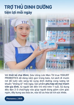 Công thức ưu việt của Sữa Uống Lên Men Ít Đường TH true YOGURT PROBIOTICS