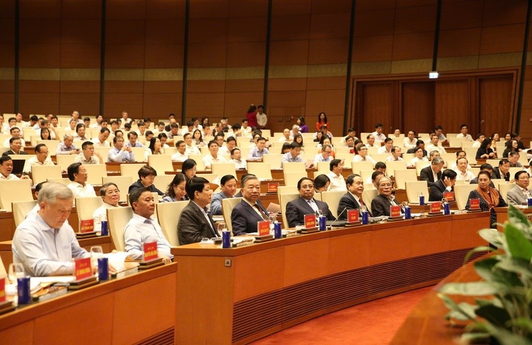 Các đồng chí lãnh đạo cấp cao của Đảng, Nhà nước, Quốc hội, Chính phủ dự Hội nghị - Ảnh: VGP Các đồng chí lãnh đạo cấp cao của Đảng, Nhà nước, Quốc hội, Chính phủ dự Hội nghị - Ảnh: VGP