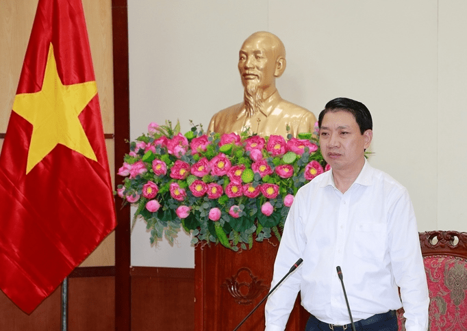 Ông Lê Đức Giang - Phó chủ tịch UBND tỉnh Thanh Hóa phát biểu tại hội nghị