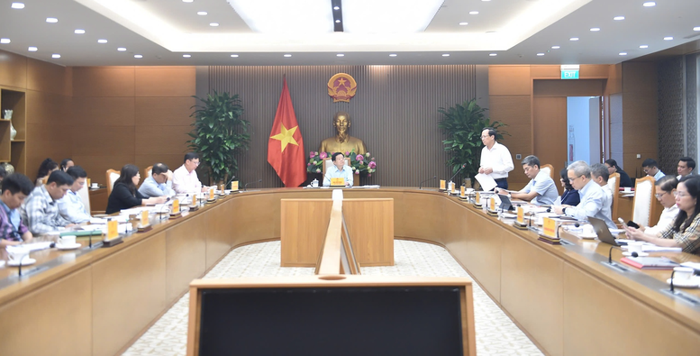 Bộ trưởng Bộ Dân tộc và Tôn giáo Đào Ngọc Dung báo cáo - Ảnh: VGP