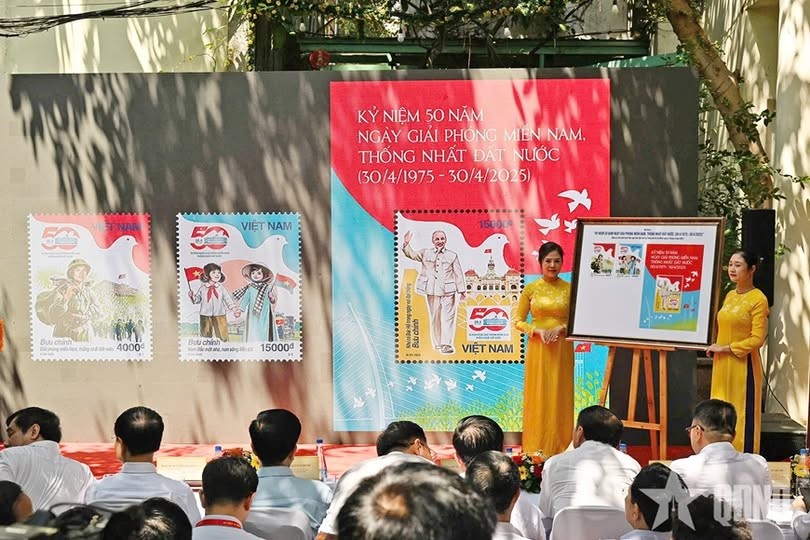 Phát hành Bộ tem bưu chính “Kỷ niệm 50 năm Ngày giải phóng miền Nam, thống nhất đất nước (30-4-1975 / 30-4-2025)”.